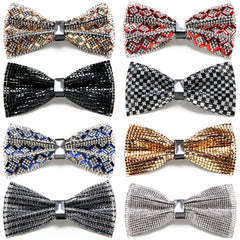Barry Wang Rhinestone Bow Tie For Men - Wedding and Party Costume Accessory