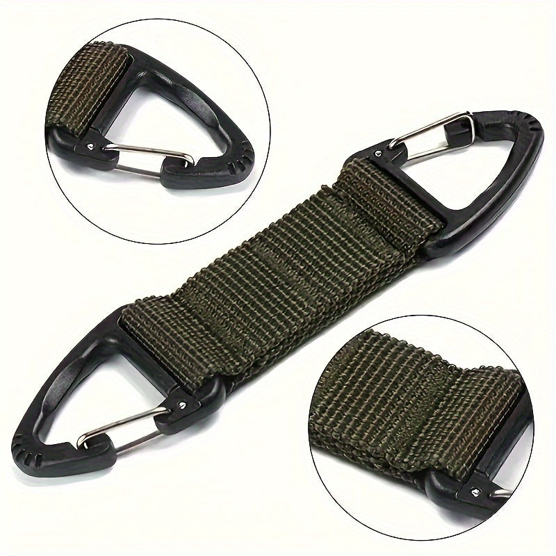 2pcs Nylon Webbing Buckle Carabiner Backpack Hanging Quick Release Keychain