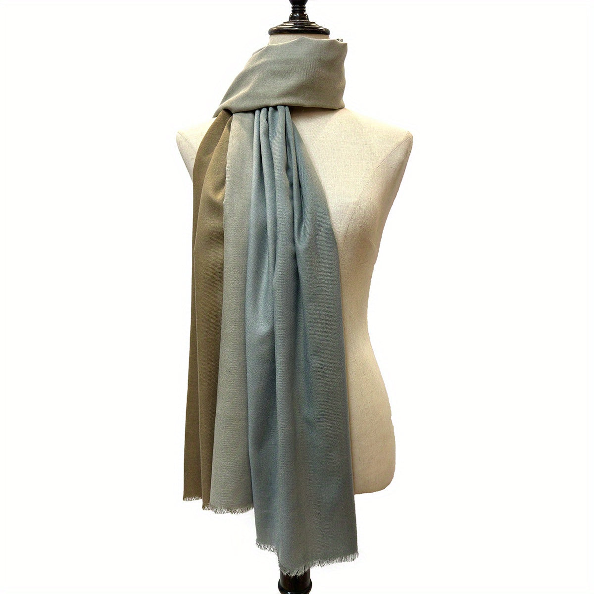 Vintage Gradient Cashmere Scarf Sunproof Shawl