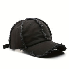 Shredded Denim Baseball Cap for Outdoor Sports