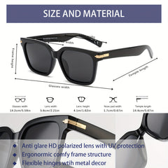 VIVIENFANG Men's Polarized Sunglasses UV Protection Flexible Temples Packaging