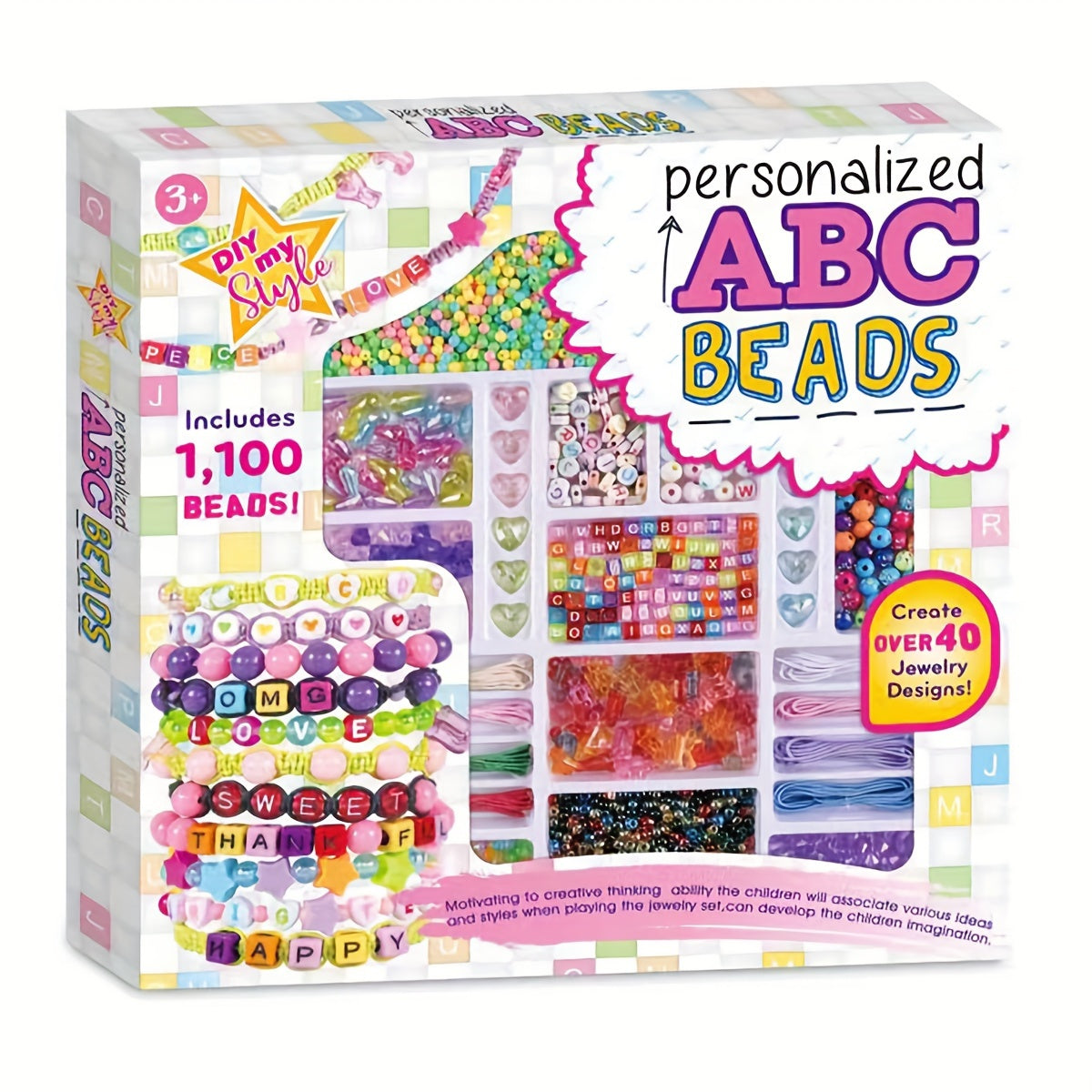1100pcs Beads Bracelet Making Kit for Girls
