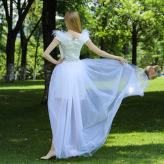 Three Tiered Wedding Skirt Adjustable Waist Soft Net Formal Party Bridal Prom