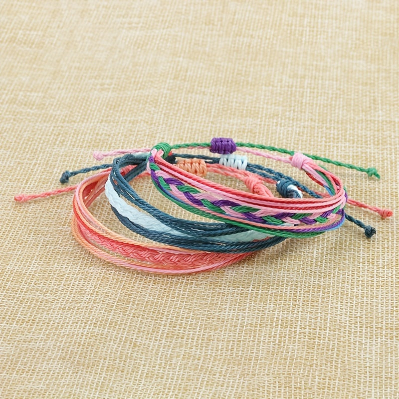 Bohemian Braided Hand Rope for Women Waterproof Bracelet
