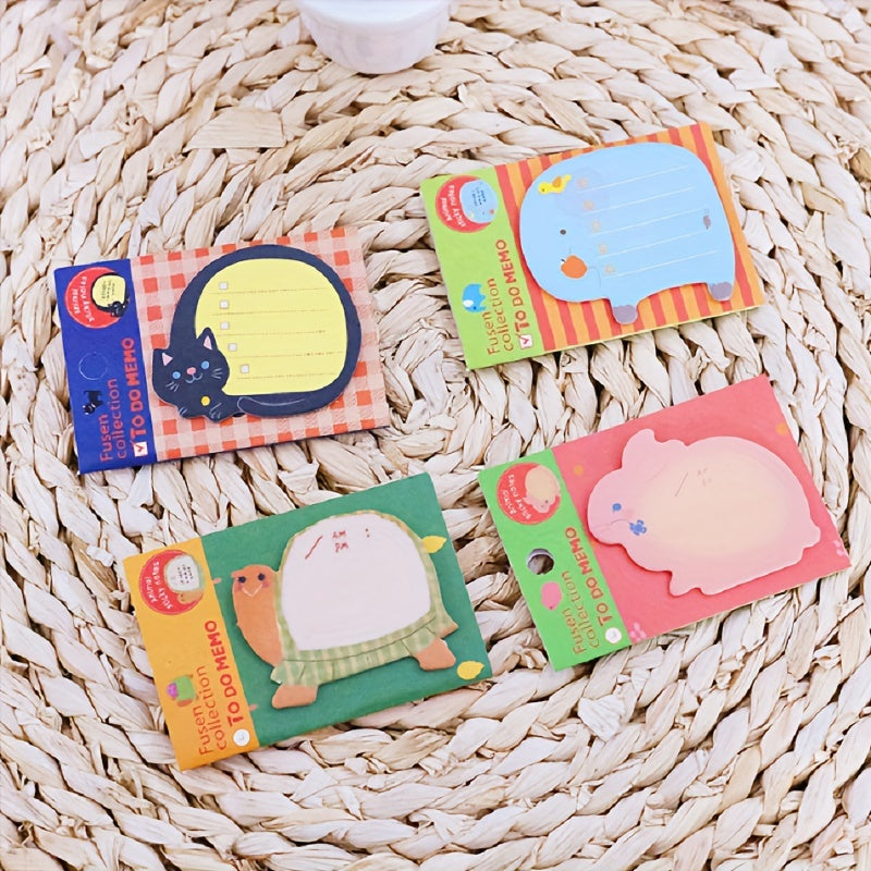 8pcs Cartoon Animal Sticky Notes Set Student Stationery Learning Supplies