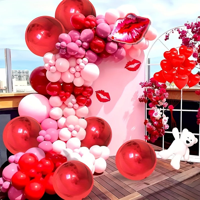 6pcs Red Metal Balloons for Year Christmas Wedding Decoration