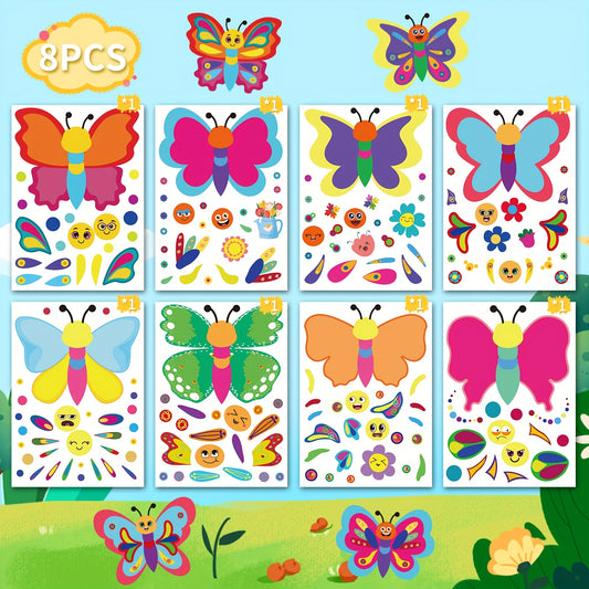 Set of 16 DIY Butterfly Ornaments for Expressive Facial Decor