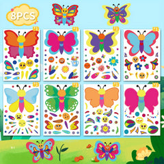 Set of 16 DIY Butterfly Ornaments for Expressive Facial Decor