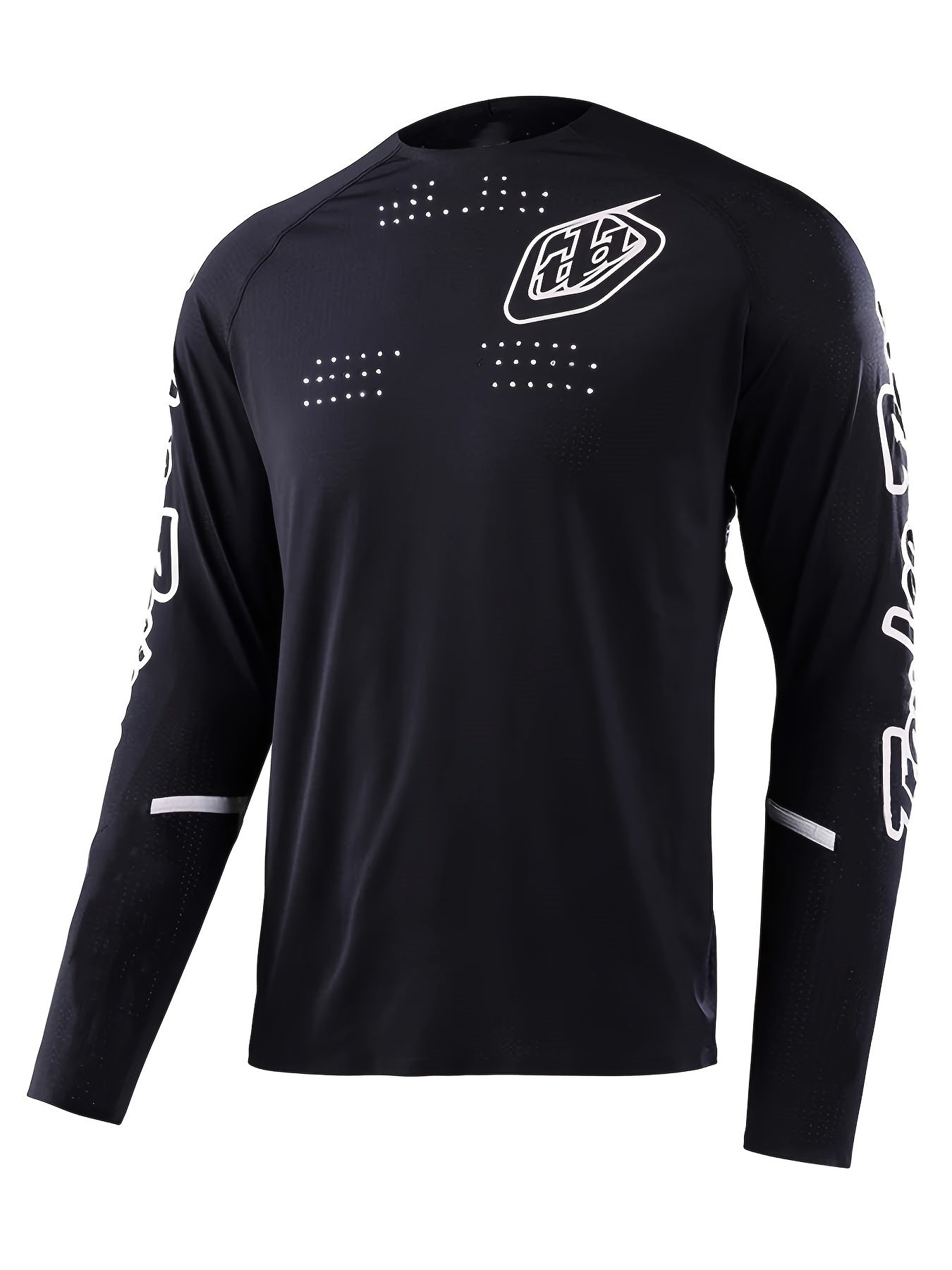 Men's Casual Cycling Jersey Breathable Long Sleeve Sports Shirt