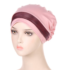 Glitter Bandana Cap Turban for Women, Hijab Cap Wrap Headscarf