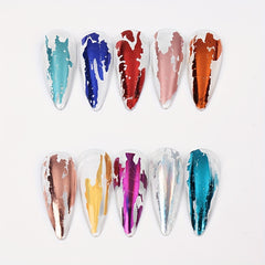 10 Sparkling Nail Foils for Gel Polish Transfer & Nail Art