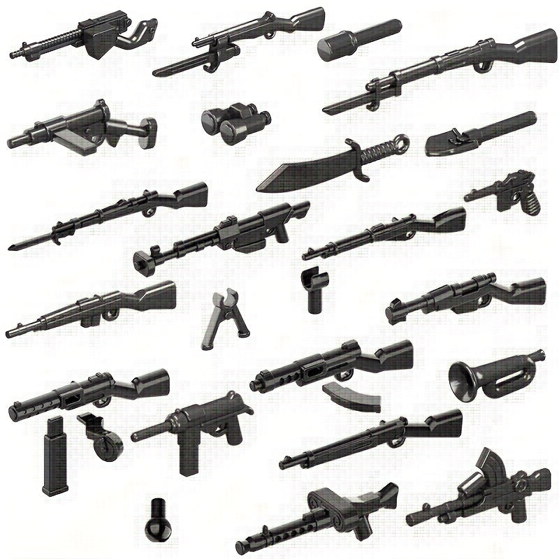 Military Minifigures Building Blocks Weapon Accessories Equipment Bag