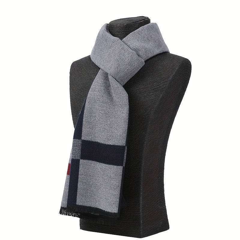 Men's Winter Striped Scarf Soft Formal
