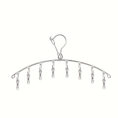 8-Clip Stainless Steel Sock Rack Clothes Drying Rack