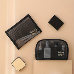 Breathable Mesh Clear Makeup Bag for Purse