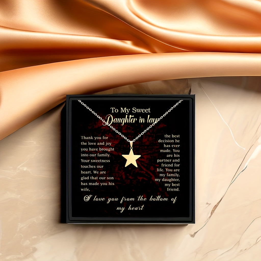 Girl's Stars Necklace Lucky Symbol Good Blessing Jewelry Romantic Daily Wear