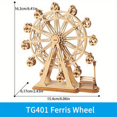 3D Wooden Puzzle Ferris Wheel Kit Educational Birthday Gift