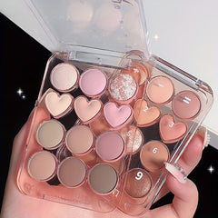 Waterproof Matte Eyeshadow Palette with Glitter Sequins