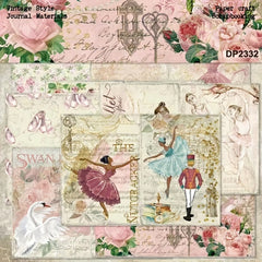 A5 Ballet Pattern Paper DIY Photo Album Scrapbook