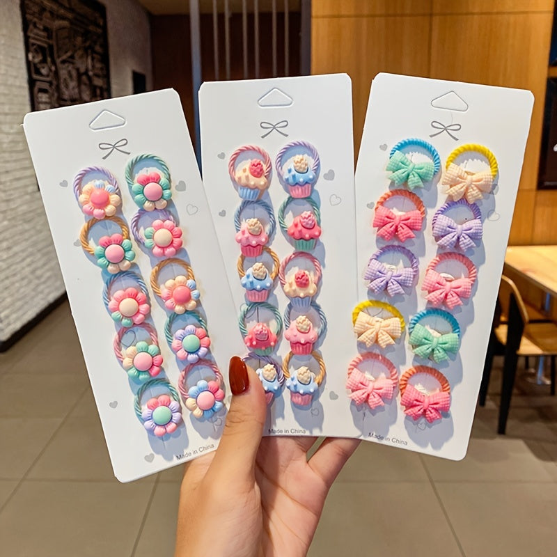 10pcs Cartoon Animals Hair Tie Set for Girls