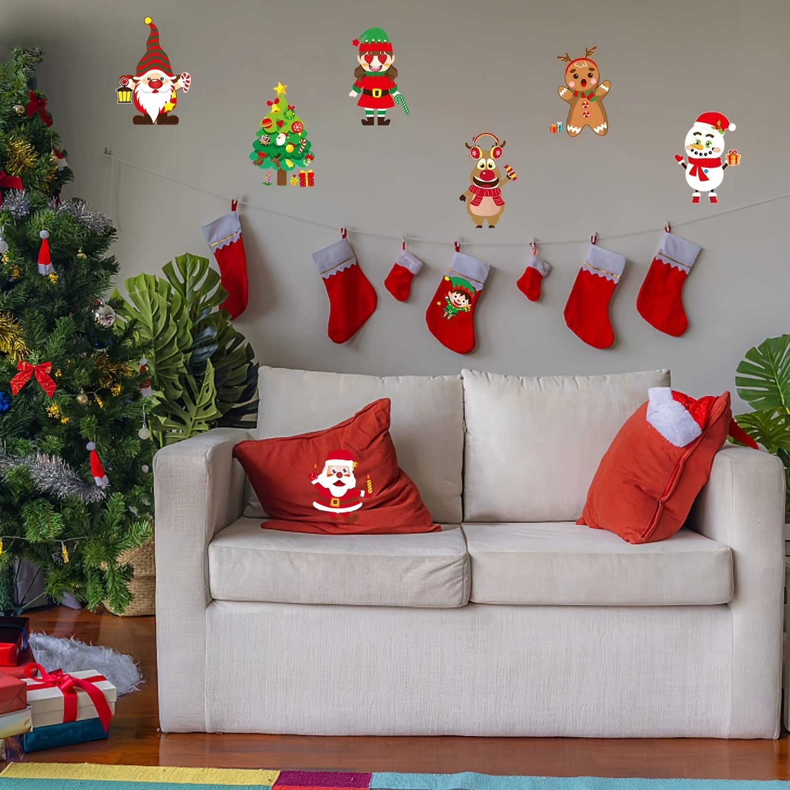 Cartoon Santa Snowman DIY Stickers - Creative Puzzle Handbook Decoration