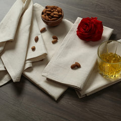6 Pack Beige Polyester Napkin Cloth