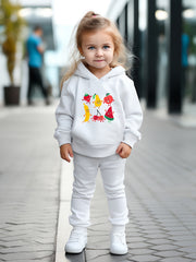 OERYUI 2pcs Fruit Print Hoodies Pants Set Girls Boys Spring Fall Sports