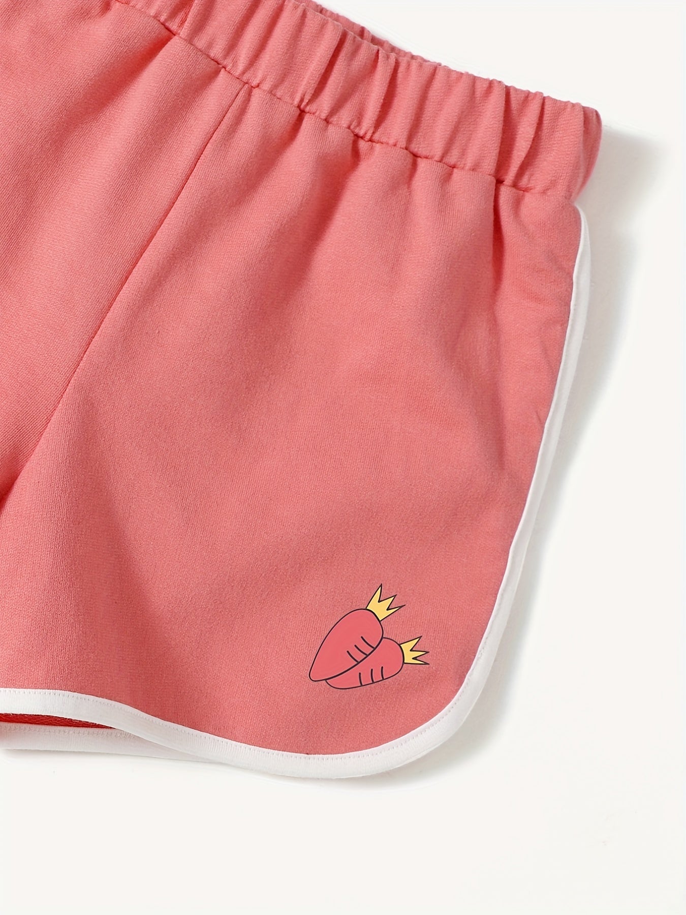 Girls Carrots Graphic Active Running Short Summer Athletic Shorts