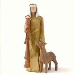 Retro Resin Crafts Shepherd Portrait Ornament