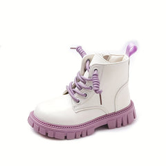 Girls Lace Up Ankle Boots Comfortable Non Slip Indoor Outdoor Travel
