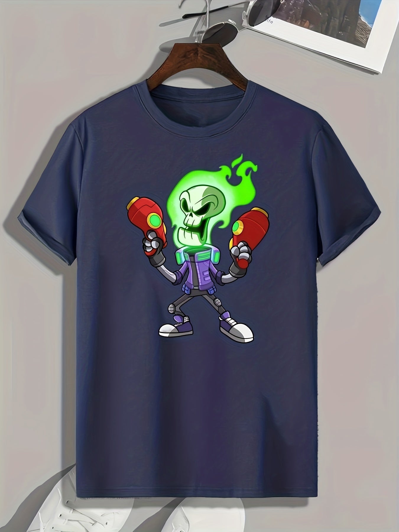 Funny Cartoon Print Men's Graphic T shirt Casual Comfy Tees For Summer