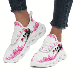 Skull & Rose Lightweight Breathable High Top Running Shoes