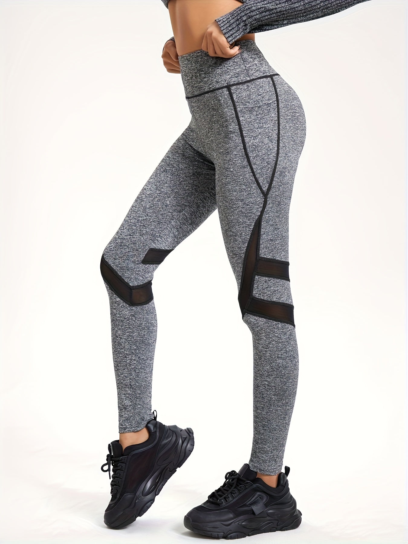 Comfort Yoga Leggings with Mesh Stitching & Butt Lifting Tech
