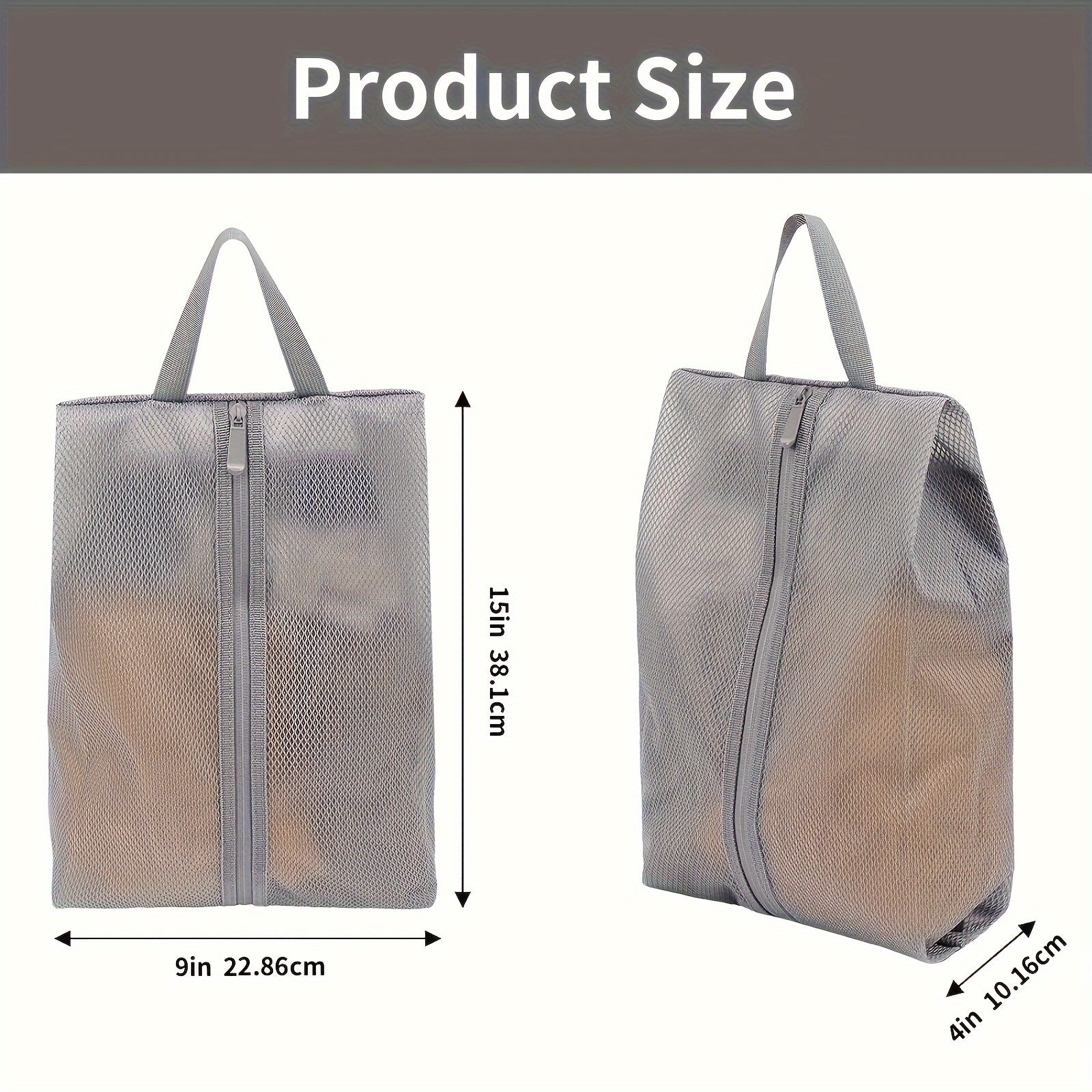 Waterproof Shoe Storage Bag with Handle, Travel Shoe Packing Bag