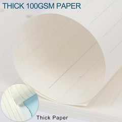 A5 Planner Filler Paper 6 Hole Punched 100gsm 270 Pages Beige Lined