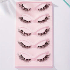 Soft Fluffy Cat Eye False Eyelashes 3D Curling Lashes Natural Look