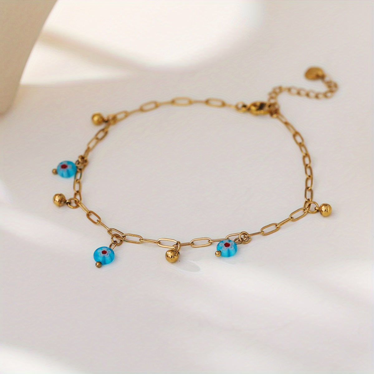 Girl's Bohemian Flower Pendant Anklet