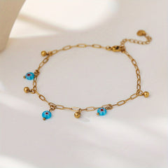 Girl's Bohemian Flower Pendant Anklet