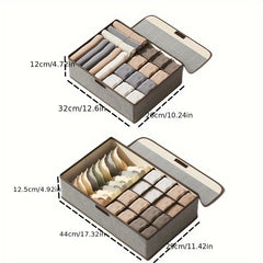 Underwear Drawer Storage Box With Lid Portable Clothes Storage