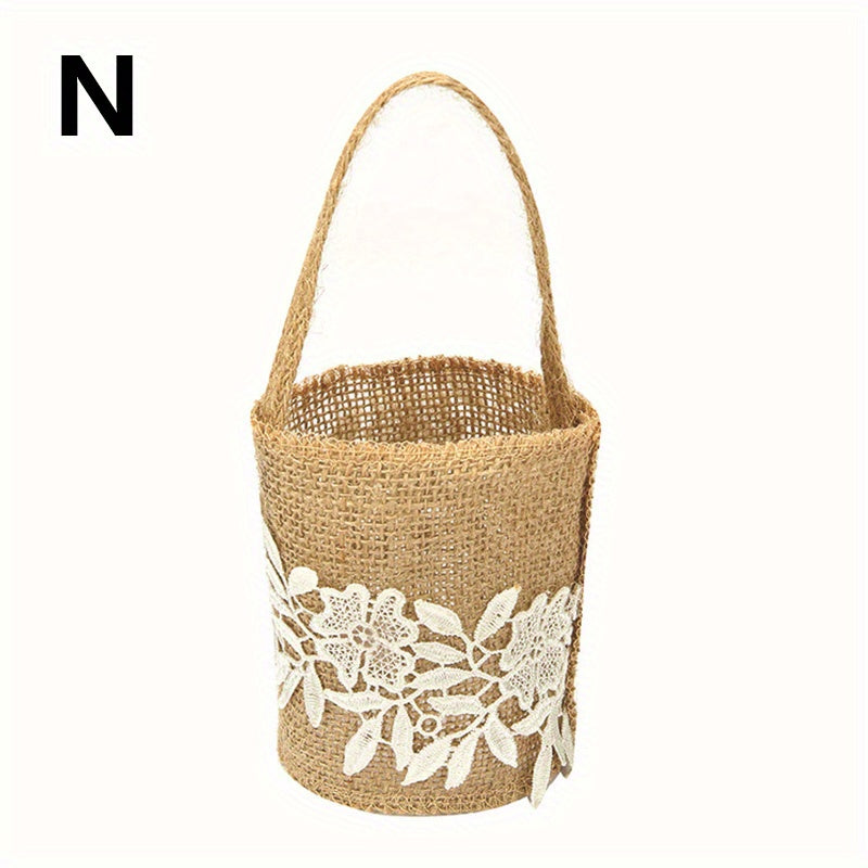 Rustic Wedding Burlap Small Bags for Tableware Supplies