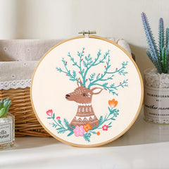 Animal Embroidery Kit For Beginners - DIY Cross Stitch Adult Kit