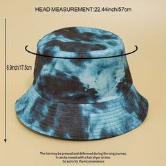 Colorful Tie Dye Bucket Hat Graffiti Hip Hop Fisherman Cap