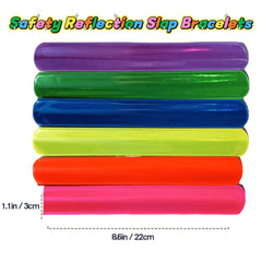 12 Pcs Reflective Bracelet Night Safety Running Jogging Walking
