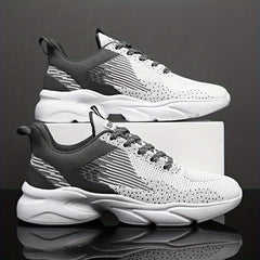 Men's Lace up Running Shoes Shock absorbing Breathable Sneakers