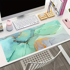 Green Marble Large Mouse Pad Office Natural Rubber Gaming Laptop Mouse Pad