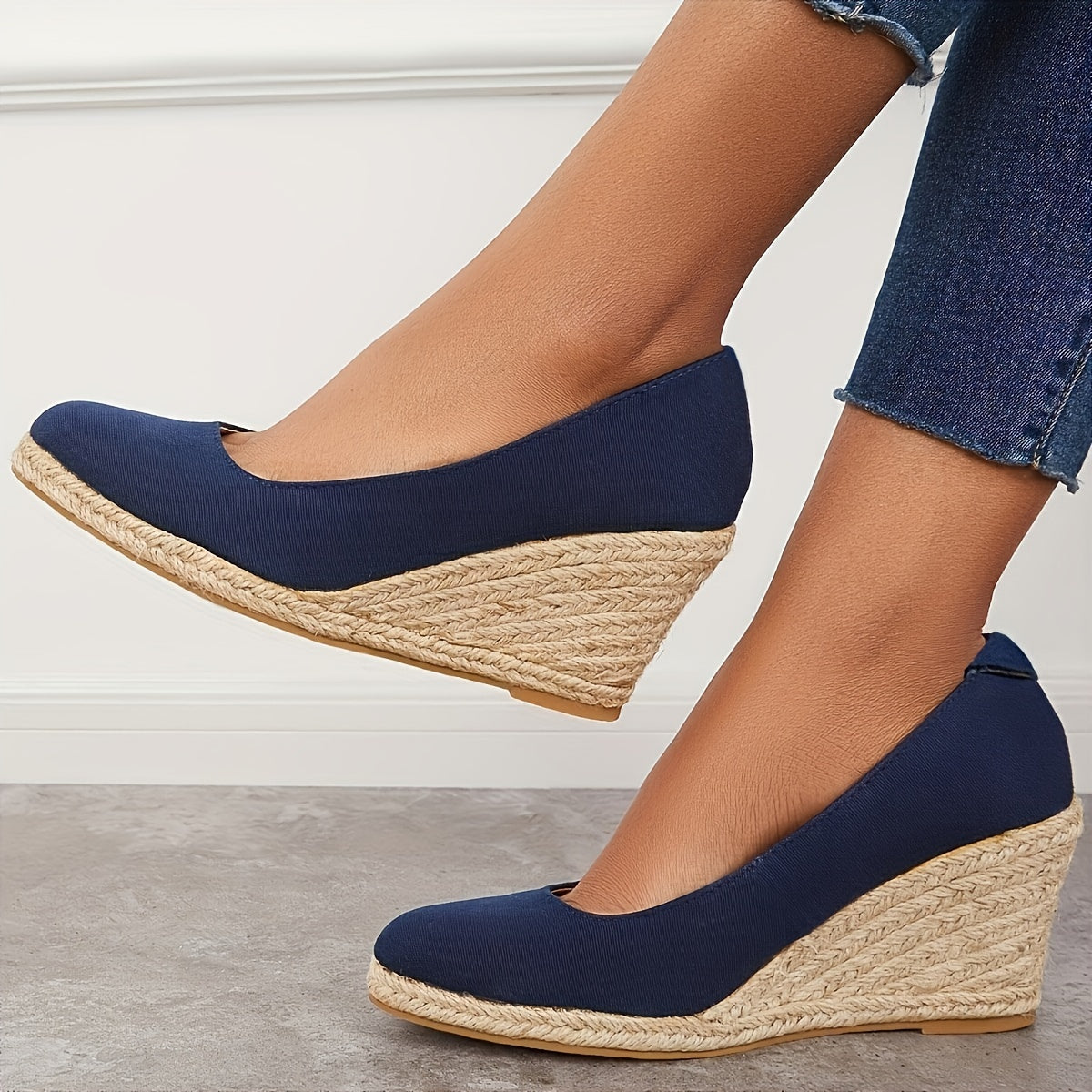 Women's Wedge Heel Closed Toe Espadrilles Sandals