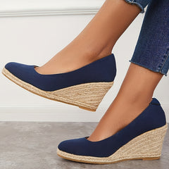 Women's Wedge Heel Closed Toe Espadrilles Sandals