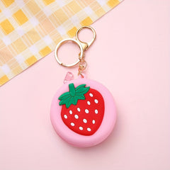 Cartoon Round Silicone Coin Purse Small Storage Bag