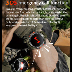 Smartwatch SOS Flashlight 3 Touch Water Resistant 450mAh 360p Display