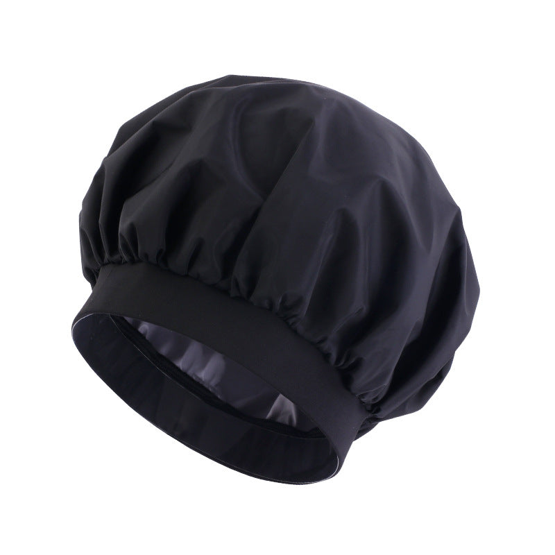 Waterproof Reusable Women's Shower Cap Double Hair Cap PEVA Lined